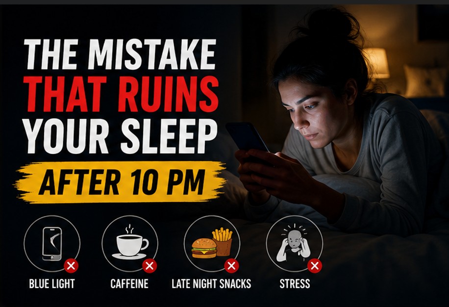 Late night screen time and bedtime habits graphic